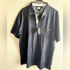 Brioni Mens Shirt Size XXL,New With Tag,Dark blue color